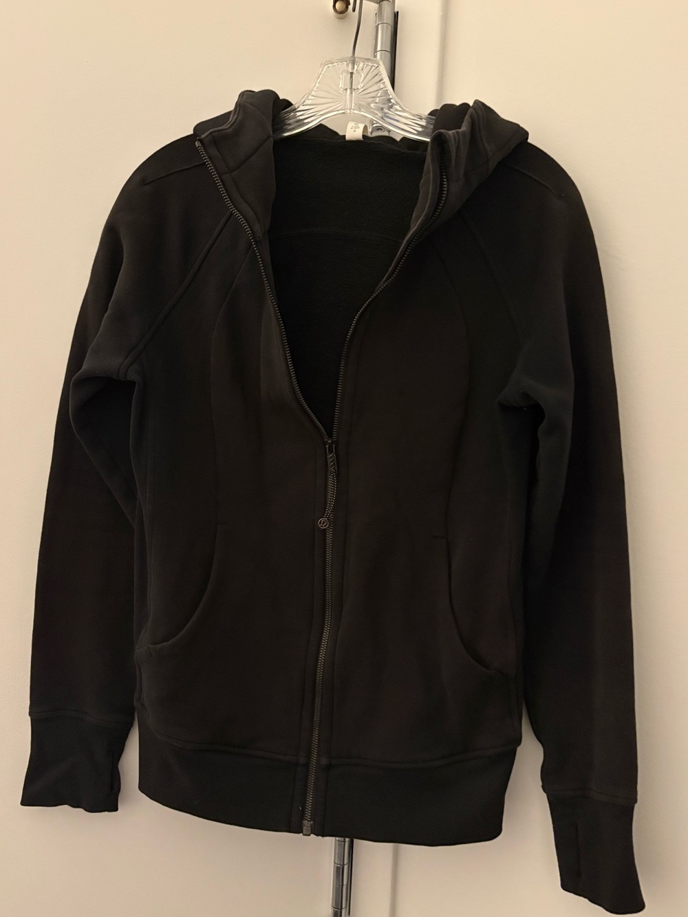 lululemon Scuba Hoodie Black Zip Jacket Size 8